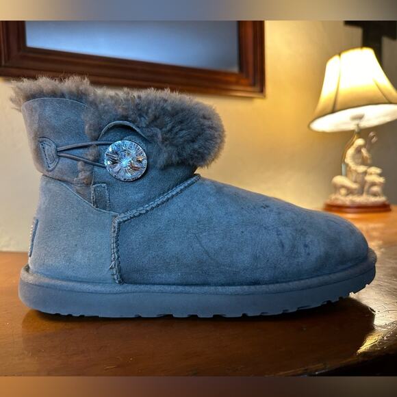 UGG mini Bailey Button Bling size 9 - Picture 3 of 5